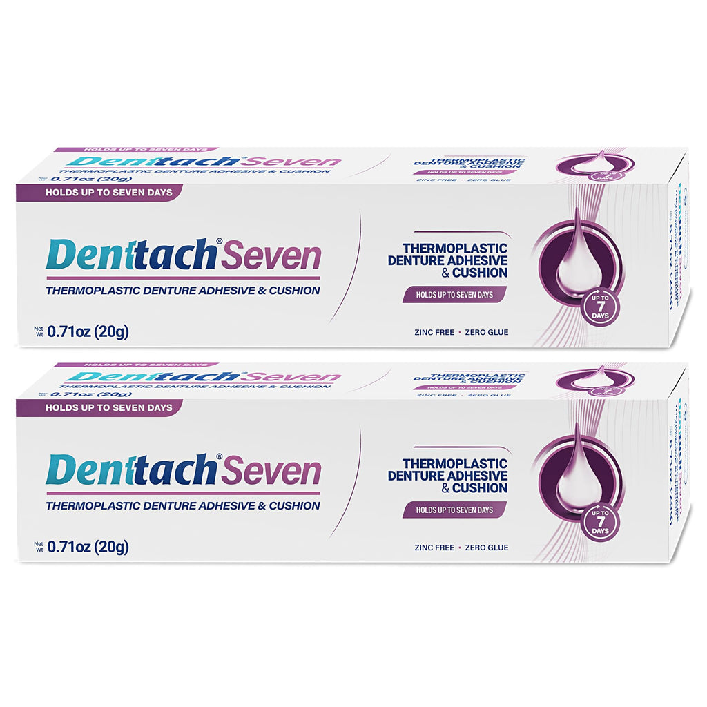 Denttach Thermoplastic Denture Adhesive – 7-Day Comfort, Zinc-Free (Pack of 2)