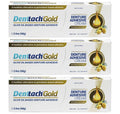 Denttach Gold Olive Oil Denture Adhesive – Zinc-Free, All-Day Hold (2.4 oz x3)
