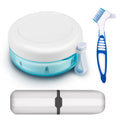 Leak-Proof Denture Case with Brush – Travel Retainer Box Set with Mirror