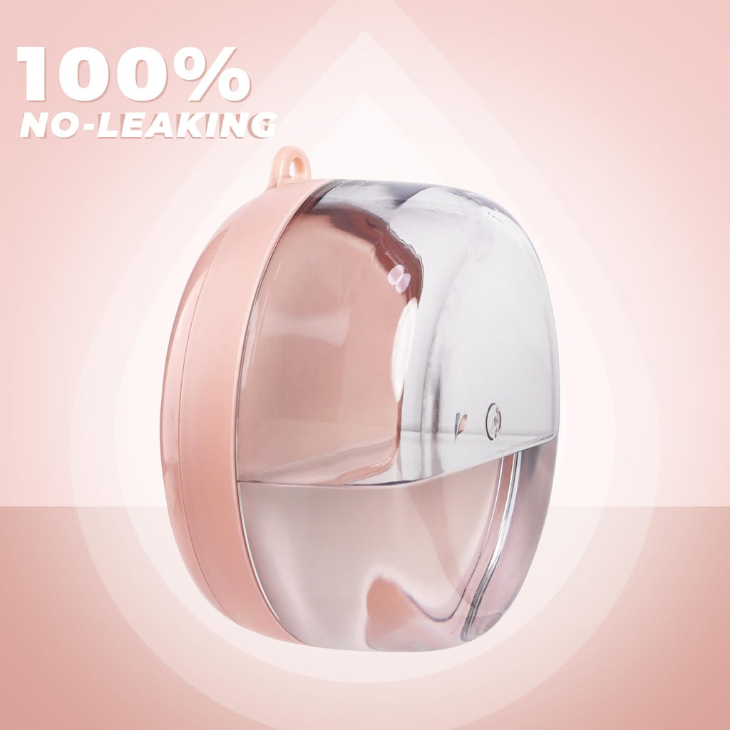 Denture Case – Leak-Proof Denture Bath Cup, Storage & Cleaning Container (Pink)