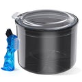 Black Denture Case – Bath Cup with Brush for Dentures, Retainers & Mouth Guards