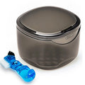 Denture Case No-Leak Soaking Container | Partial Denture Cups | Transparent Black