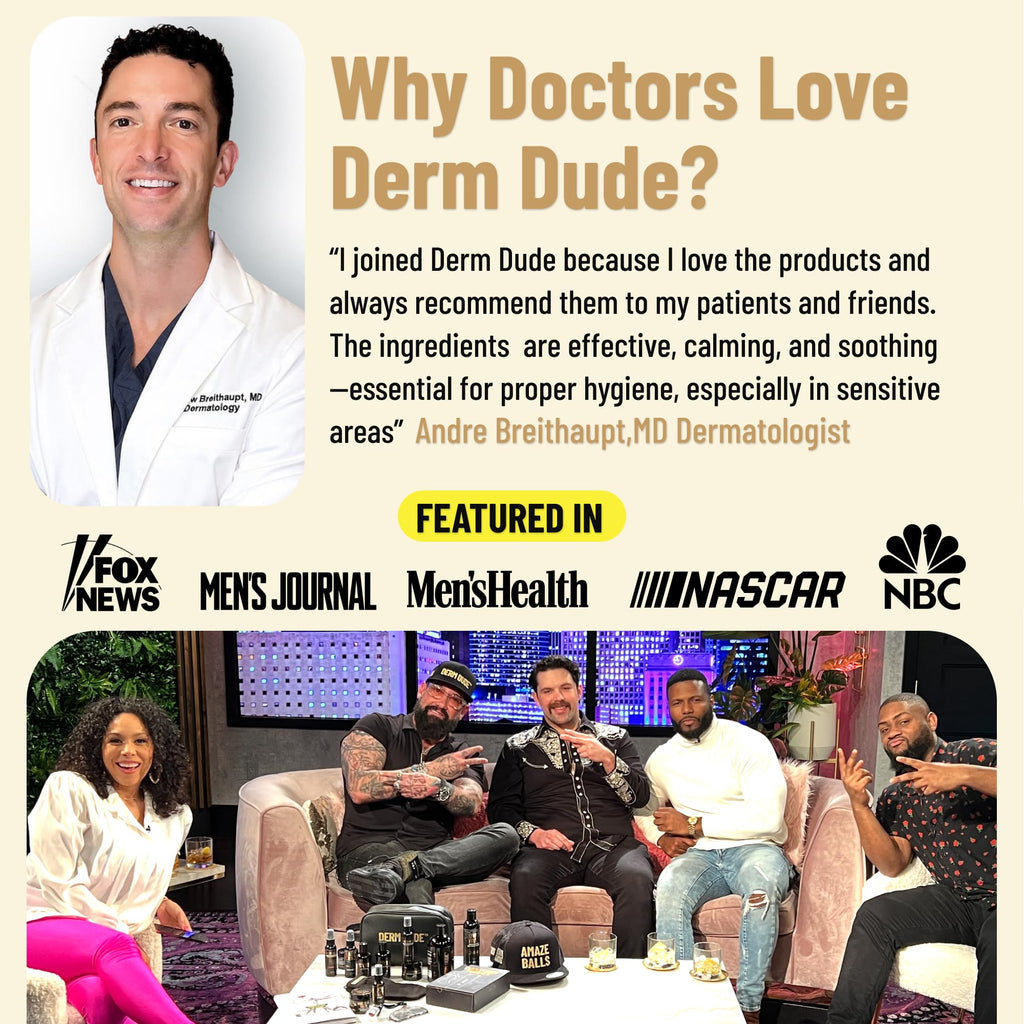 Derm Dude Beard Growth Gummies for Men — Biotin 10,000 mcg | 60 Gummies
