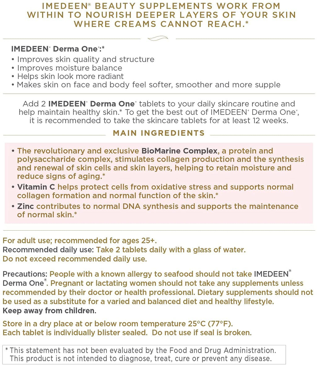 Derma One: First Signs of Aging Formula with Marine Complex & Antioxidant Supplement | IMEDEEN