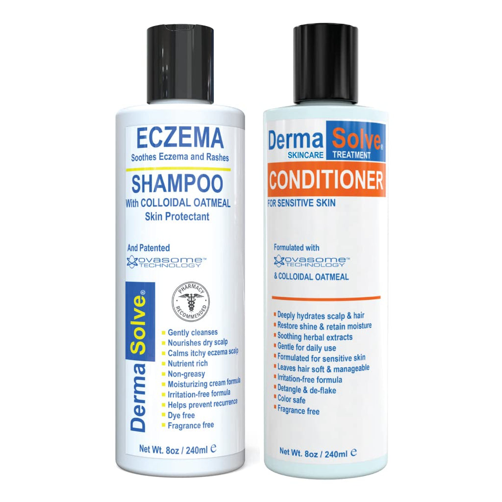 Dermasolve Eczema Shampoo & Conditioner Combo Pack – Steroid-Free for Kids & Adults