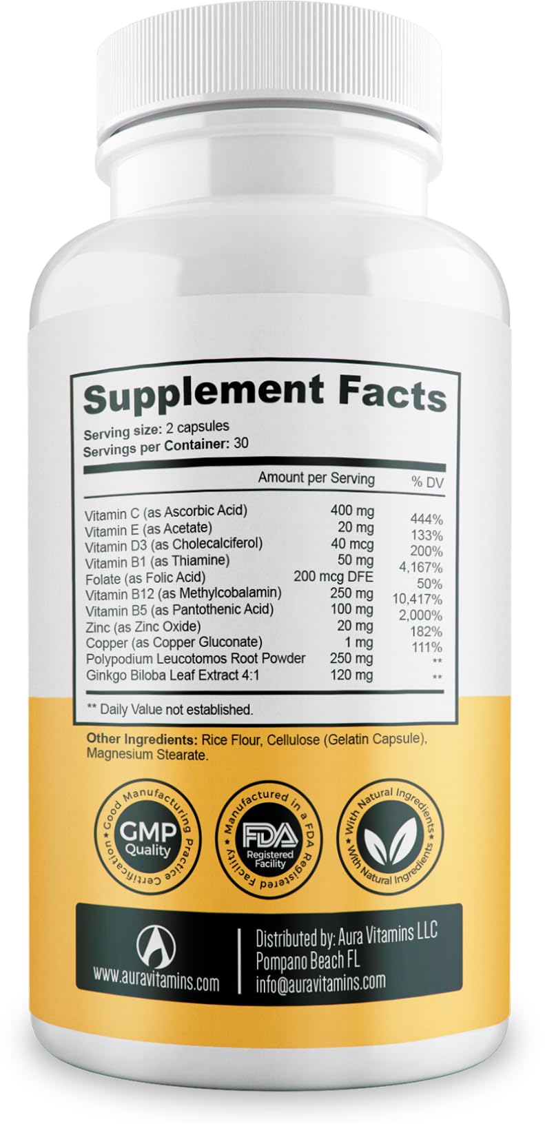 Dermawonder Vitiligo Capsules 60 Count - Support Pigmentation & Reduce White Spots