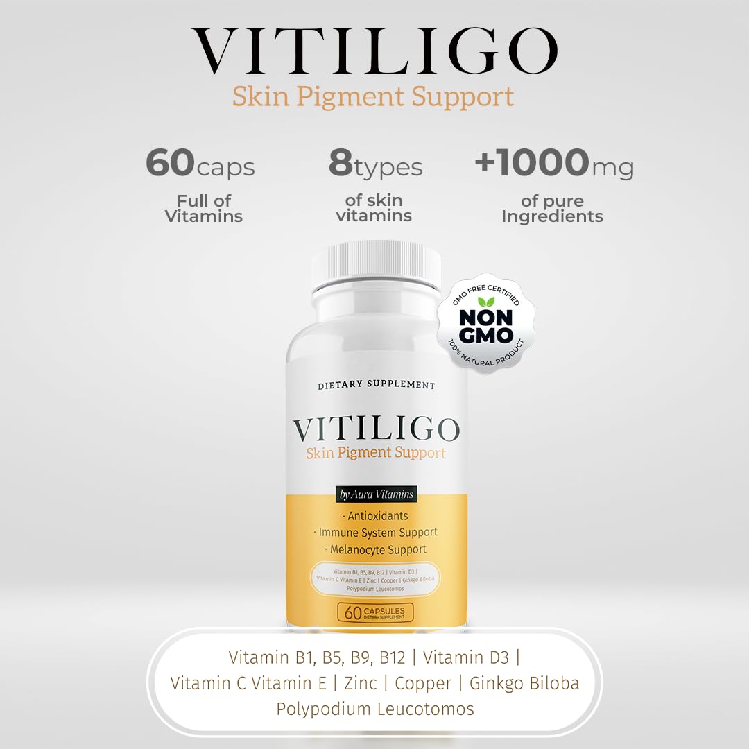 Dermawonder Vitiligo Capsules 60 Count | Effective Pigmentation Support & White Spot Reduction