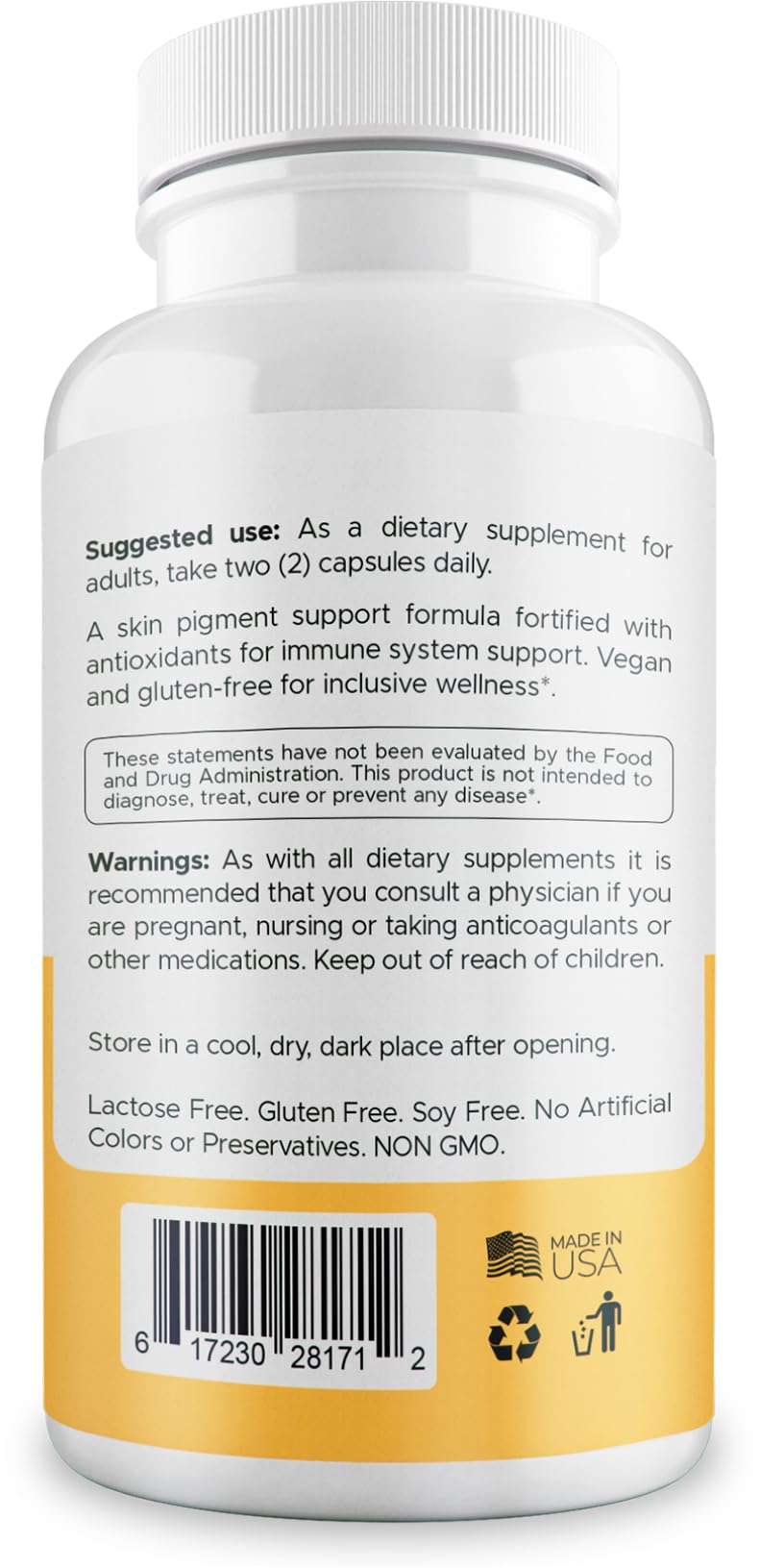 Dermawonder Vitiligo Capsules 60 Count | Effective Pigmentation Support & White Spot Reduction