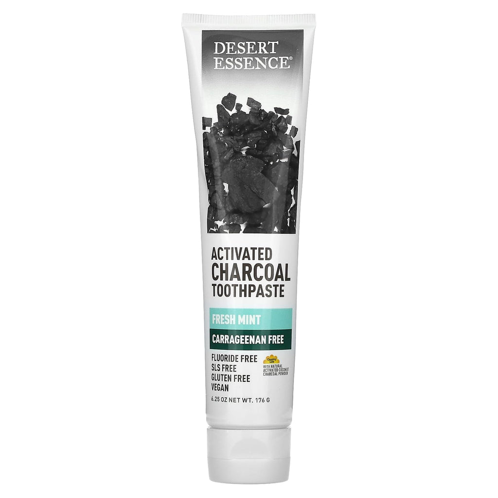 Desert Essence Activated Charcoal Toothpaste – Fluoride & Carrageenan Free