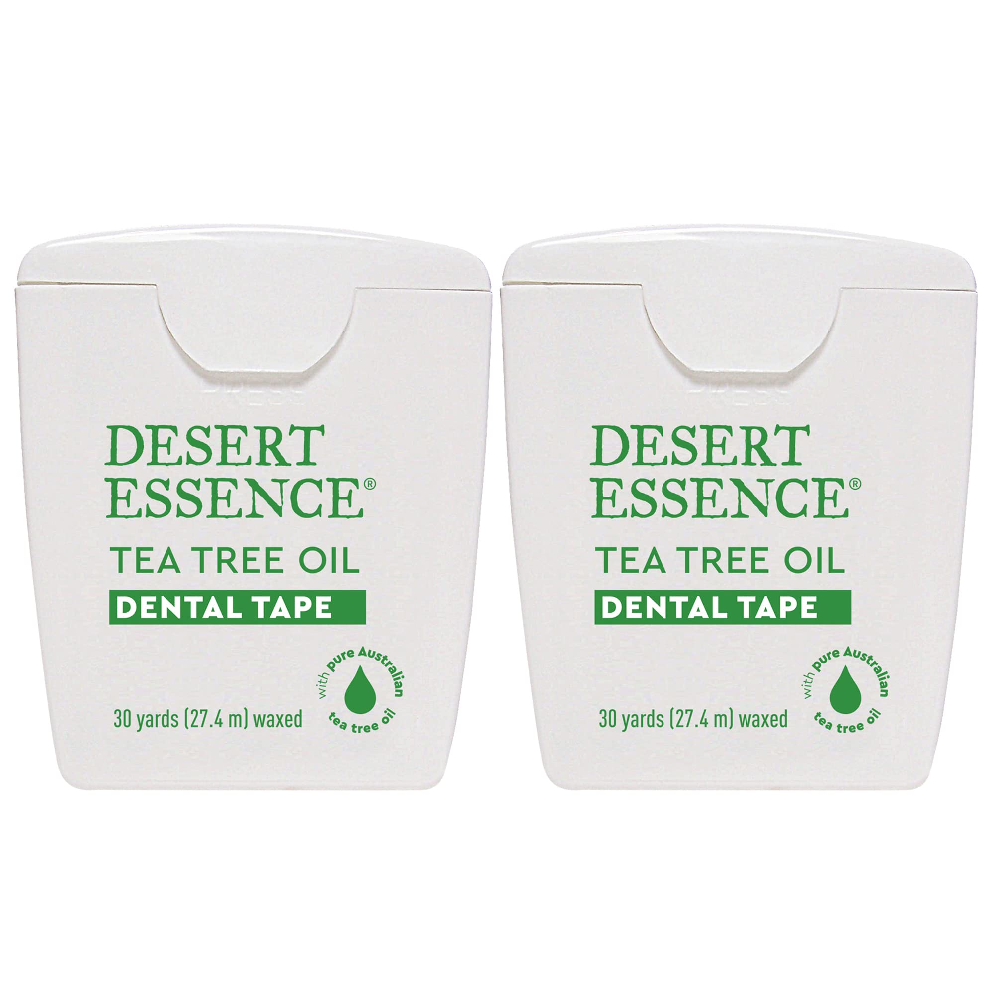 Desert Essence Tea Tree Oil Dental Floss Tape - 30 Yards, Pack of 2