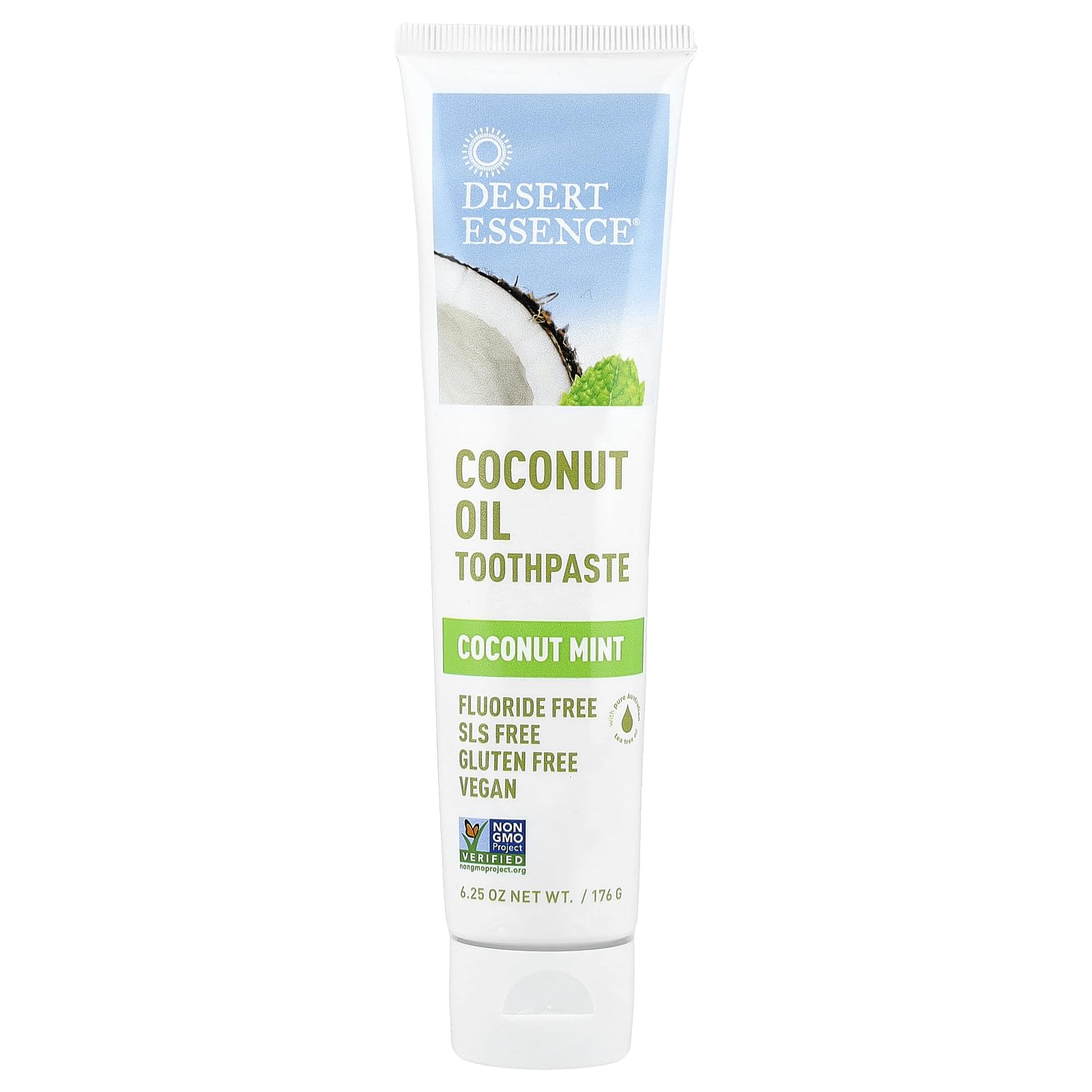 Desert Essence Tea Tree Oil Toothpaste - Coconut Mint, 6.25 oz | Complete Oral Care