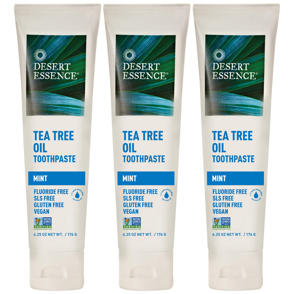 Desert Essence Tea Tree Toothpaste - Mint | 18.75 oz Pack of 3