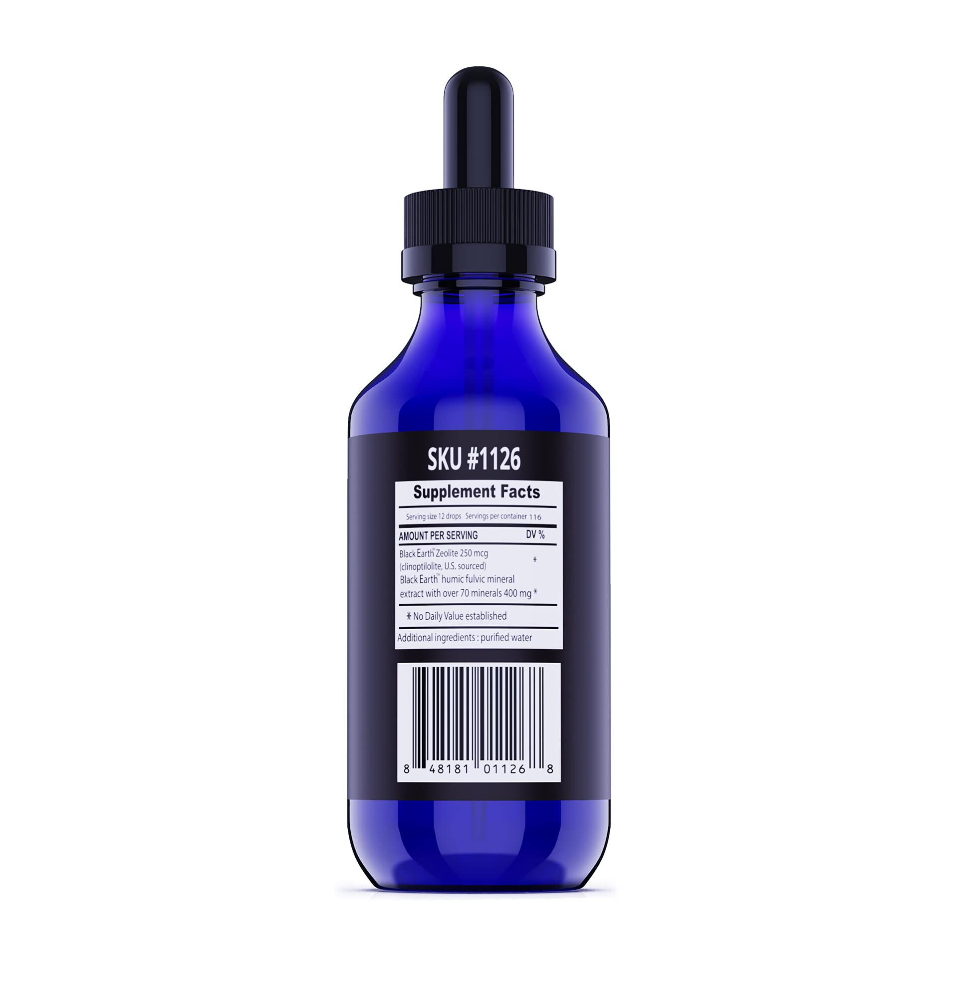 Black Earth Zeolite with Humic Fulvic Acids & Trace Minerals – 4 Fl Oz Drops for Detox, Gut Health & Immune Support | THE FOOD MOVEMENT CO.