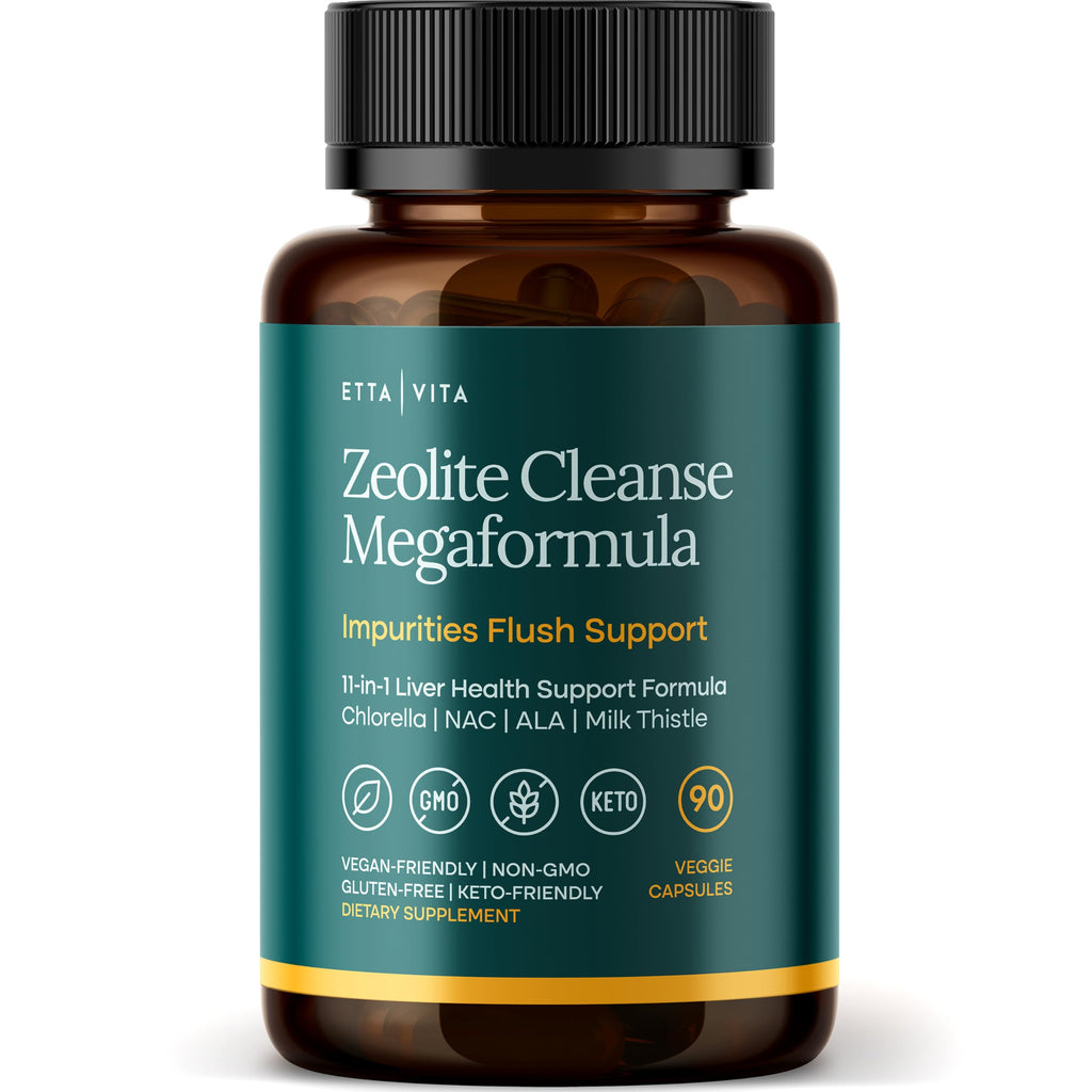 Liver Cleanse Detox & Repair - Zeolite Detox Supplement for Gut Health, Cognition & Natural Energy | Made in USA