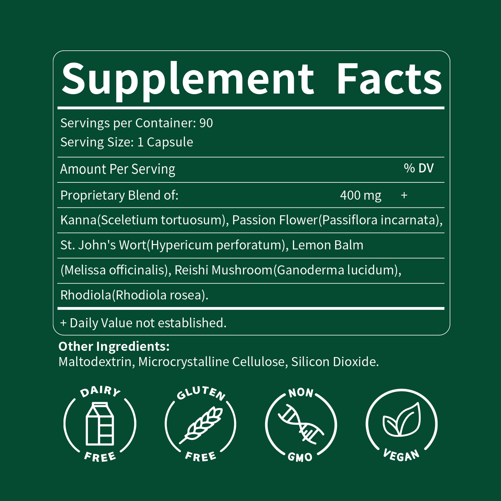 DetoxenNATURE Kanna Extract Power Capsules – Relaxation & Focus Support (90 Count)