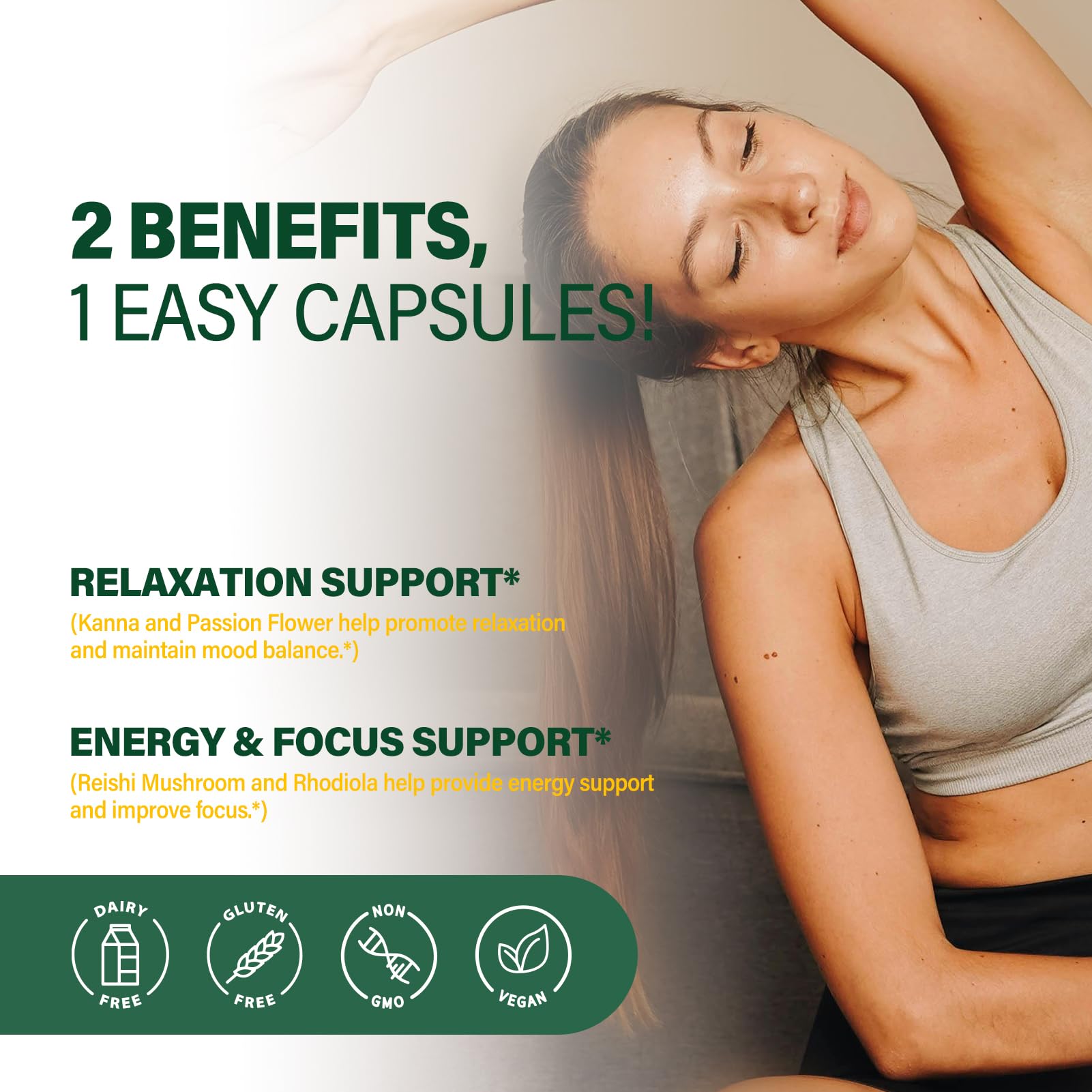 DetoxenNATURE Kanna Extract Power Capsules – Relaxation & Focus Support (90 Count)