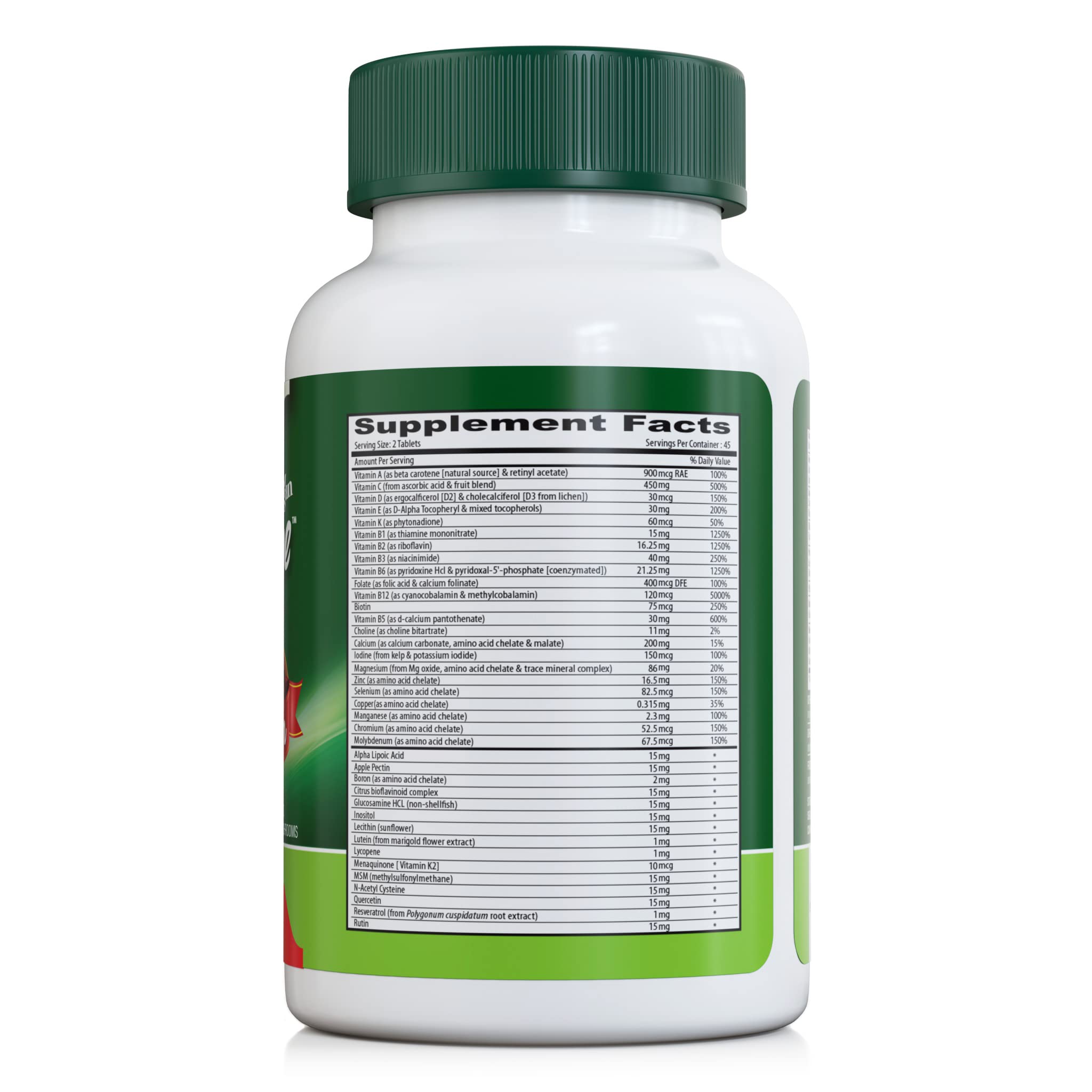 DEVA Tuba Prime Vegan Multivitamin – Iron-Free, High-Potency Vitamins & Minerals