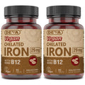 DEVA Nutrition Vegan Chelated Iron 29 mg with B-12 – 90 Tablets, 2-Pack