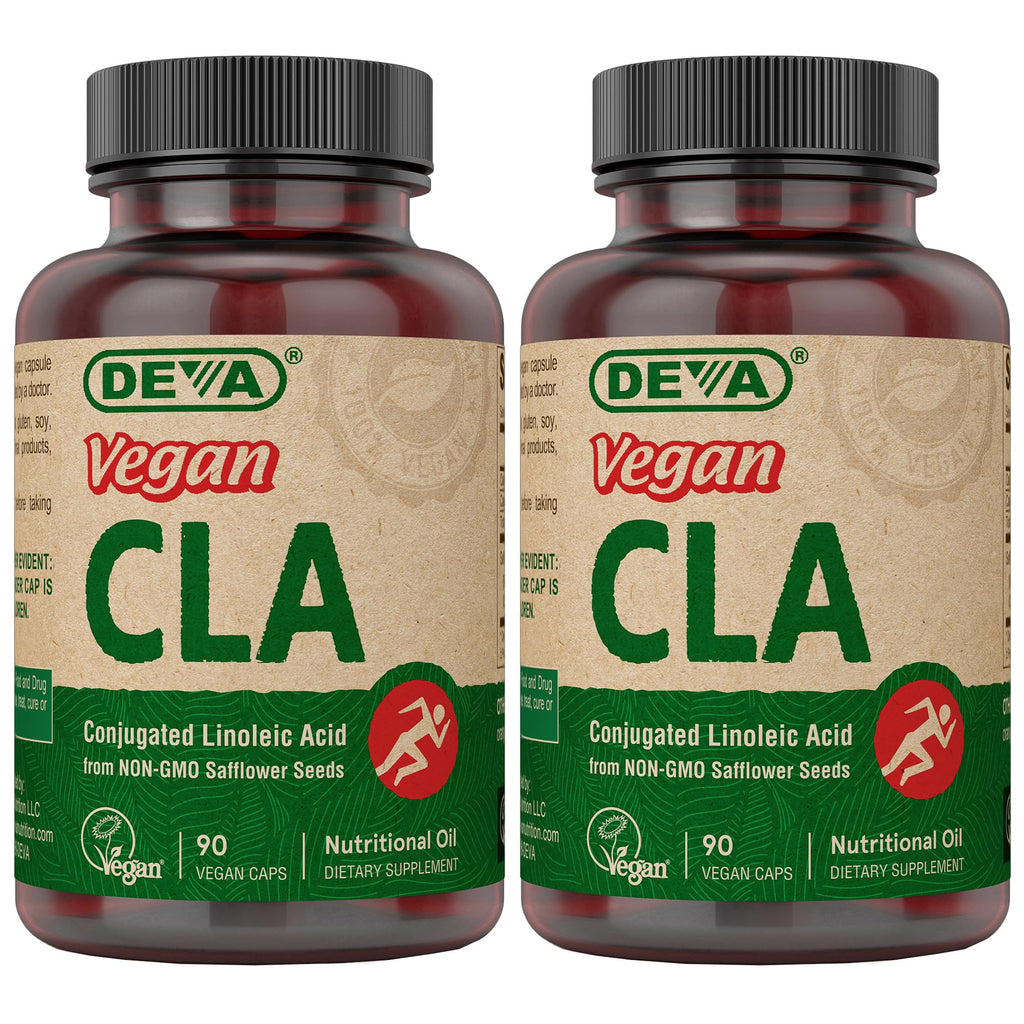 DEVA Vegan CLA 2-Pack – Non-GMO Safflower Oil, 90 Vegan Caps