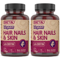 DEVA Vegan Hair, Nails & Skin Supplement - 500 mcg Biotin per Tablet - Pack of 2