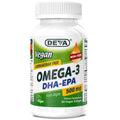 DEVA Vegan Omega-3 DHA-EPA 500MG – Algae-Derived, Non-GMO, Gelatin-Free Softgels | 60 Count