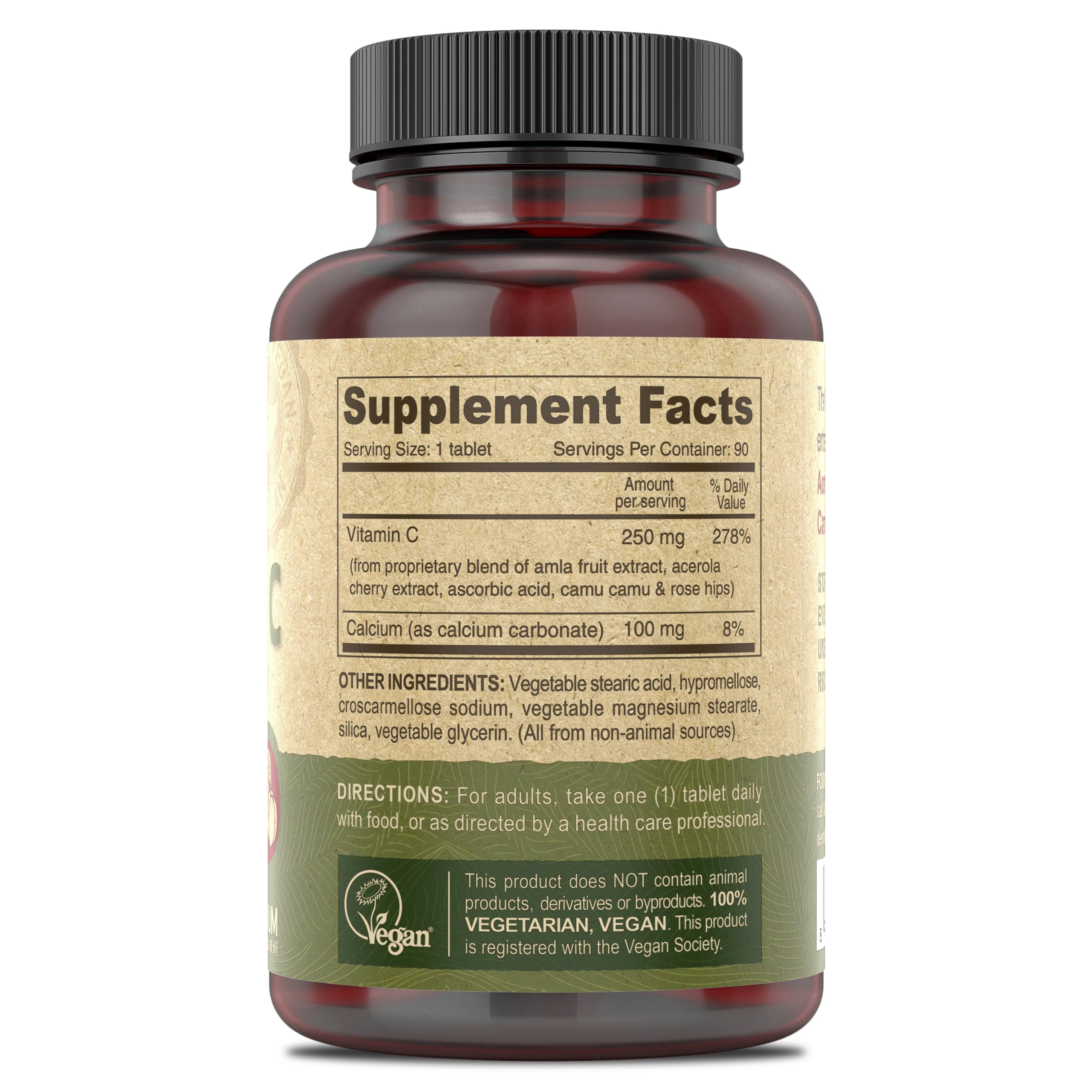 DEVA Vegan Vitamin C - Multisource Plant-Based, Non-GMO, 90 Tablets