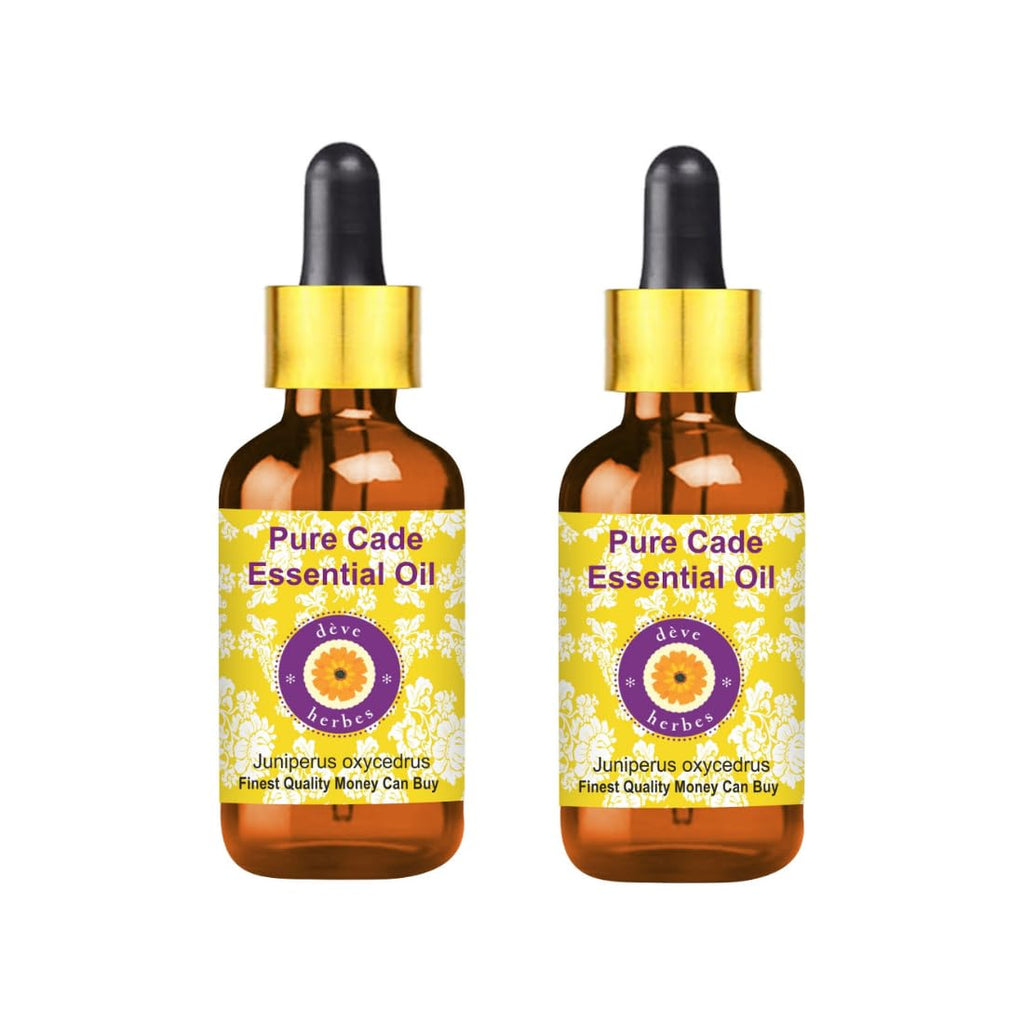 dève herbes Cade Essential Oil – Juniperus oxycedrus | 50ml x 2, Steam Distilled, Amber Glass