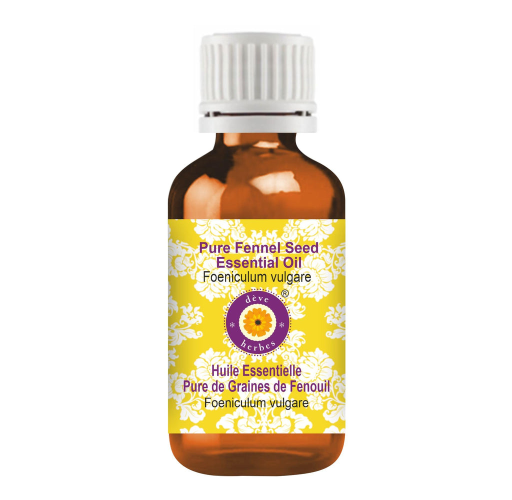 Deve Herbes Pure Fennel Seed Essential Oil – 100% Natural Therapeutic Grade, Steam Distilled, 15ml