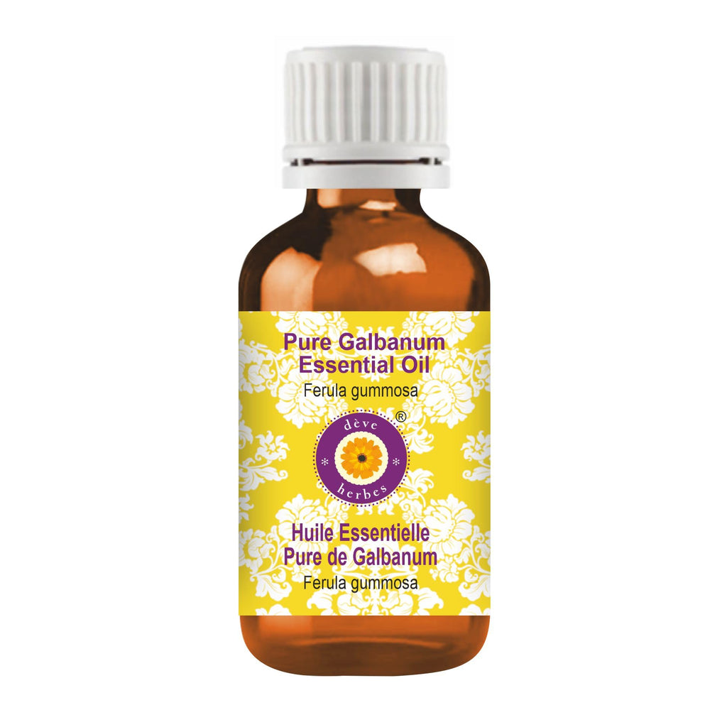 dève herbes Galbanum Essential Oil (Ferula gummosa) – Pure, Steam Distilled, 30ml (1 oz) | Non-Sticky & Non-Greasy