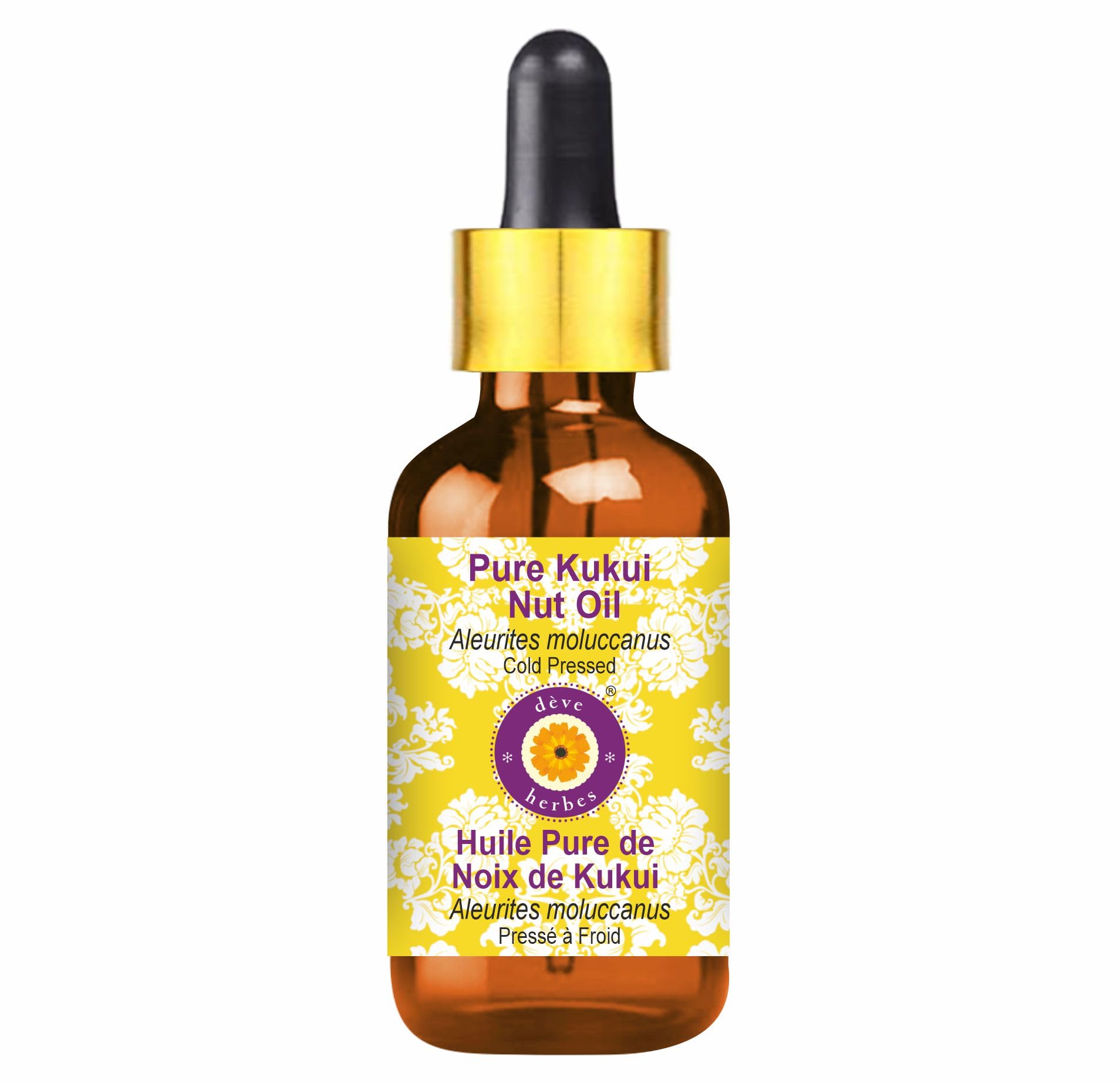 Deve Herbes Kumkumadi Face Oil with Glass Dropper – Saffron-Enriched Ayurvedic Oil 30ml