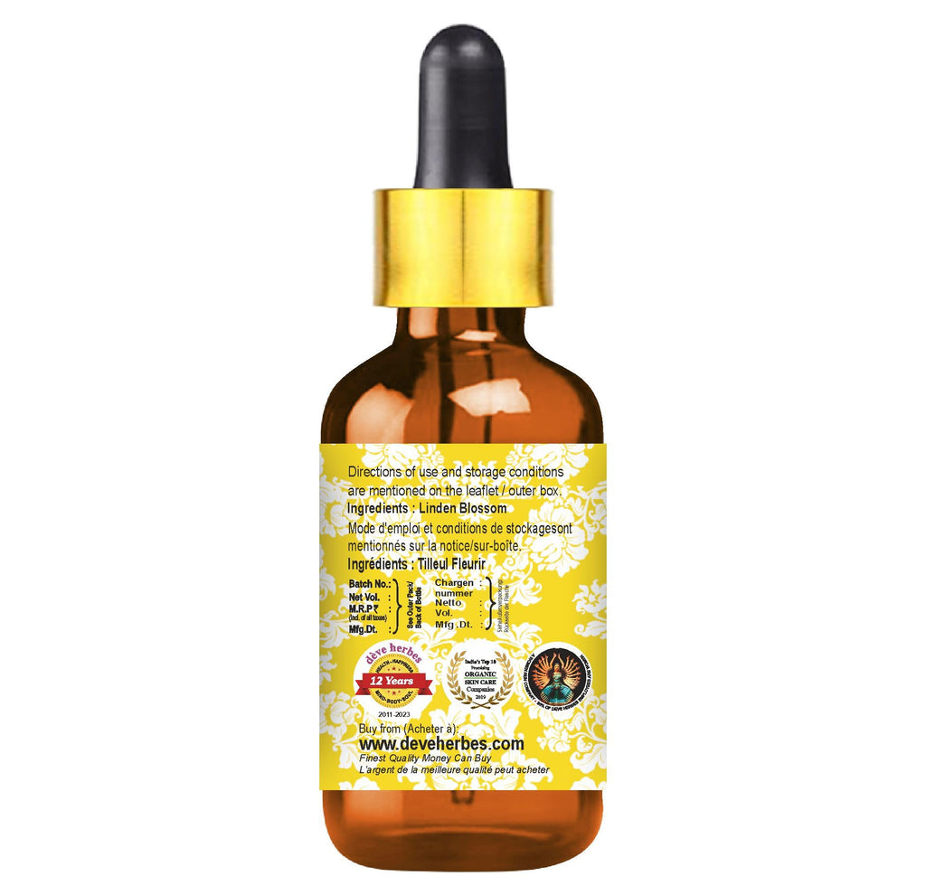 dève herbes Linden Essential Oil (Tilia vulgaris) 5ml – Glass Dropper | Pure, Non-Greasy