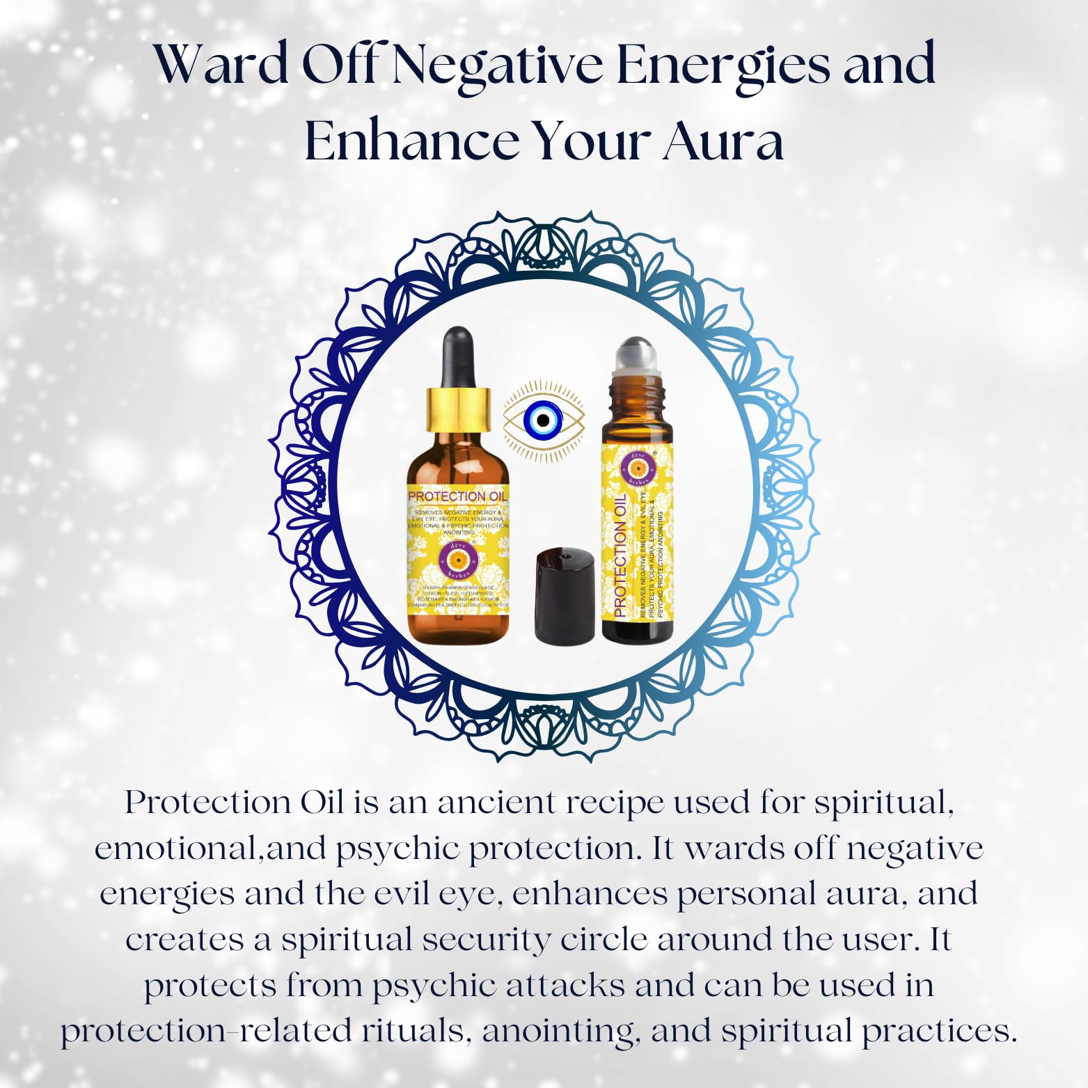 Deve Herbes Protection Oil – Essential Oil Blend for Negative Energies & Evil Eye (10ml & 5ml)