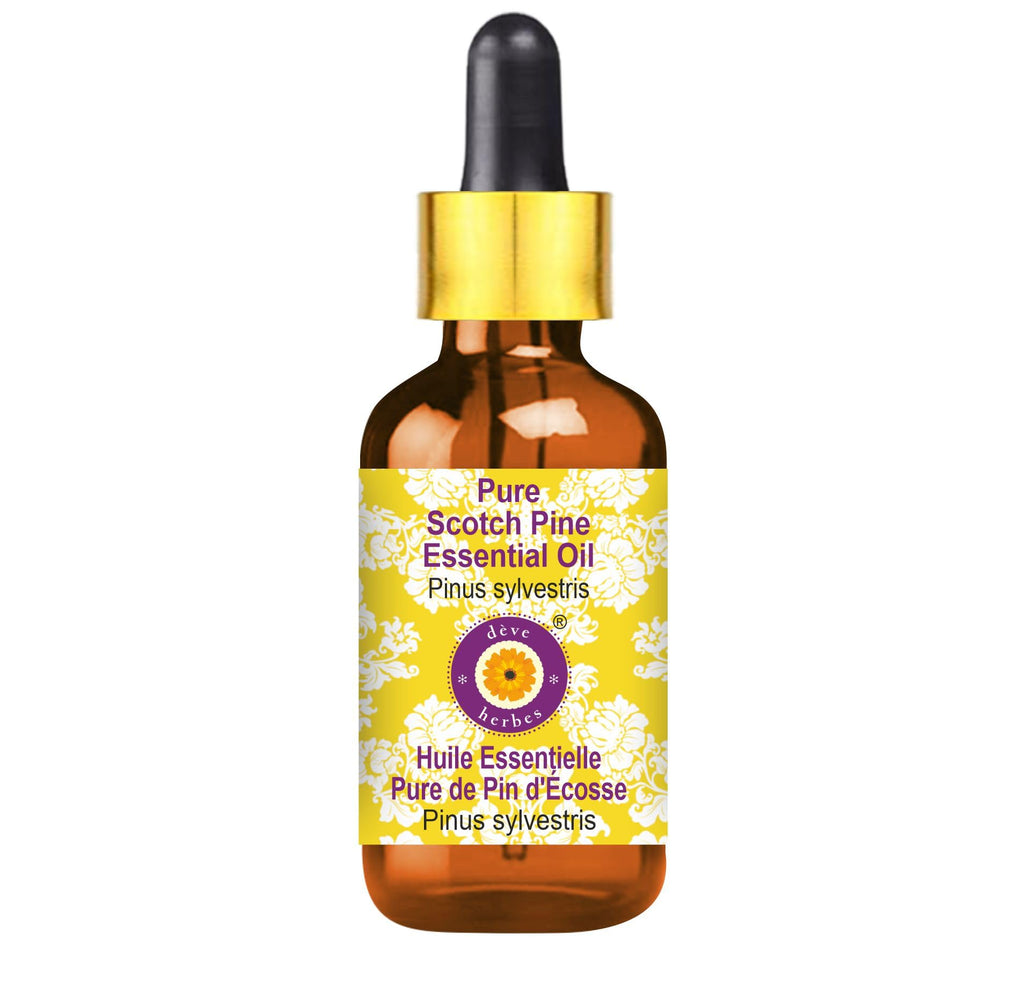 Deve Herbes Pure Scotch Pine Essential Oil (Pinus sylvestris) - Steam Distilled, 5ml with Glass Dropper