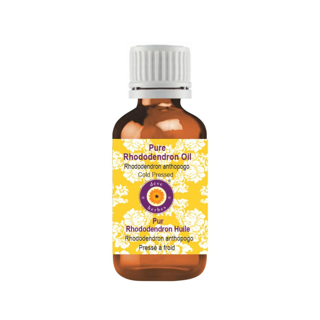 Deve Herbes Rhododendron Oil – Cold Pressed Pure Carrier Oil for Skin & Massage, 10ml