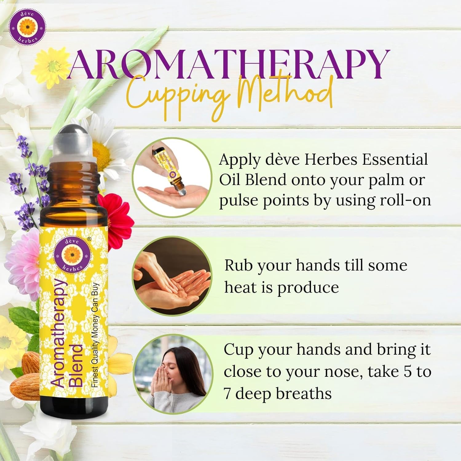 Unwinding Thoughts Aromatherapy Essential Oil Blend – Roll-On 10ml | Déve Herbes
