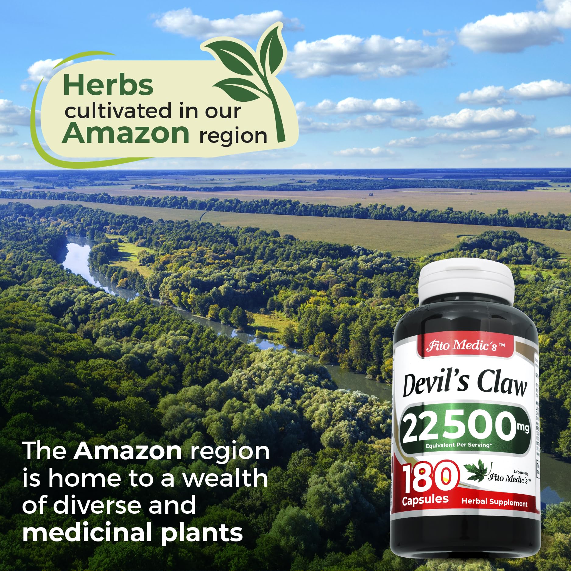 FITO MEDIC'S Lab Devils Claw 180 Capsules – Harpagophytum Procumbens | Ultra High Absorption