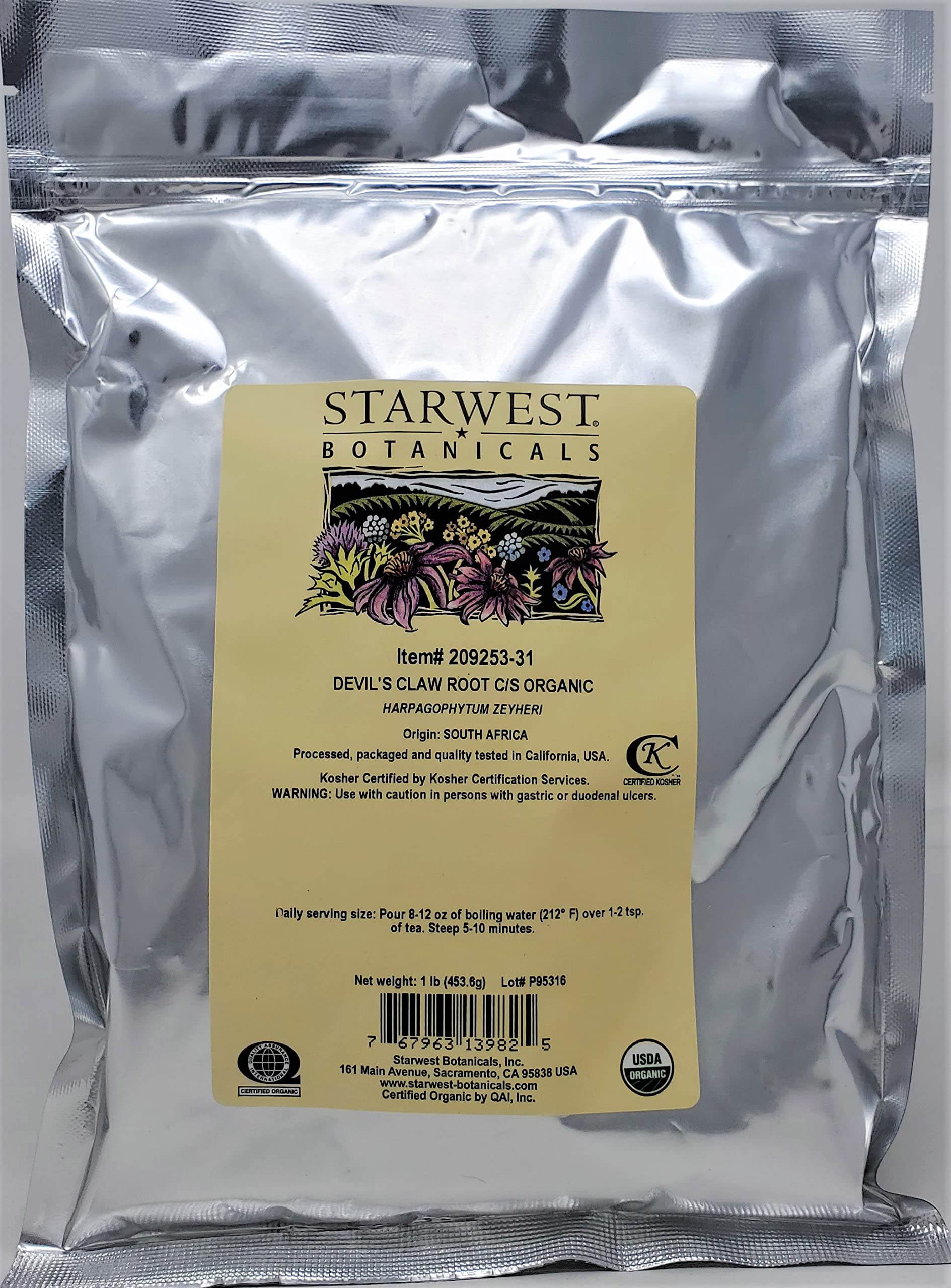 Devil's Claw Root Organic C/S | Starwest Botanicals 1 lb