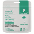DHA Supplements (60) | Double Concentrate Omega 3 DHA 500mg PER Capsule - 1 a day | Brain & Eye Health Support | Vegan DHA - Omega 3 Algae Oil | DHA 1000mg x 2 Capsules | 2 Month Supply | Sustainable