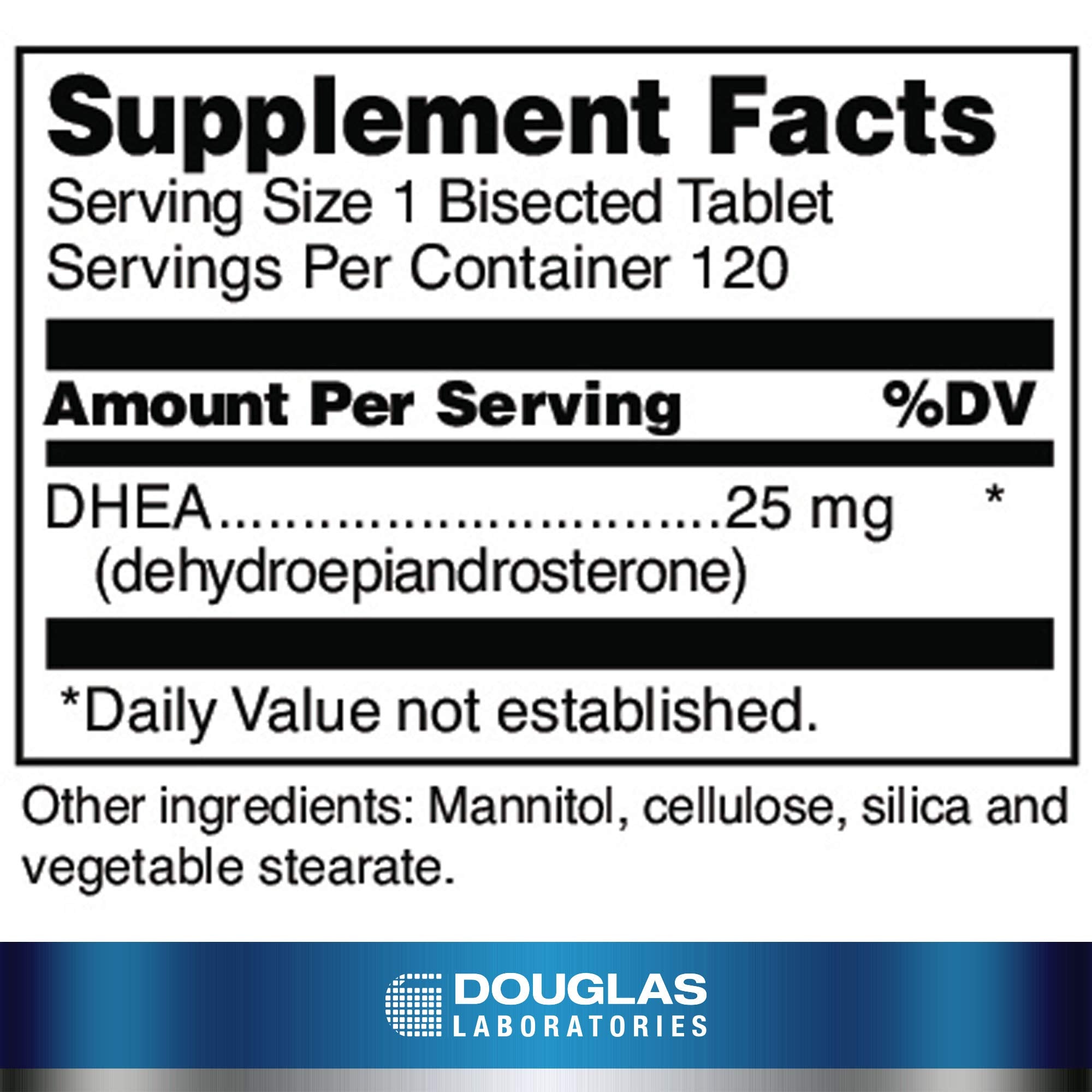 Douglas Laboratories DHEA 25 mg Dissolvable Tablets – Supports Immune Health, Brain, Bones, Metabolism & Lean Body Mass* | 120 Tablets