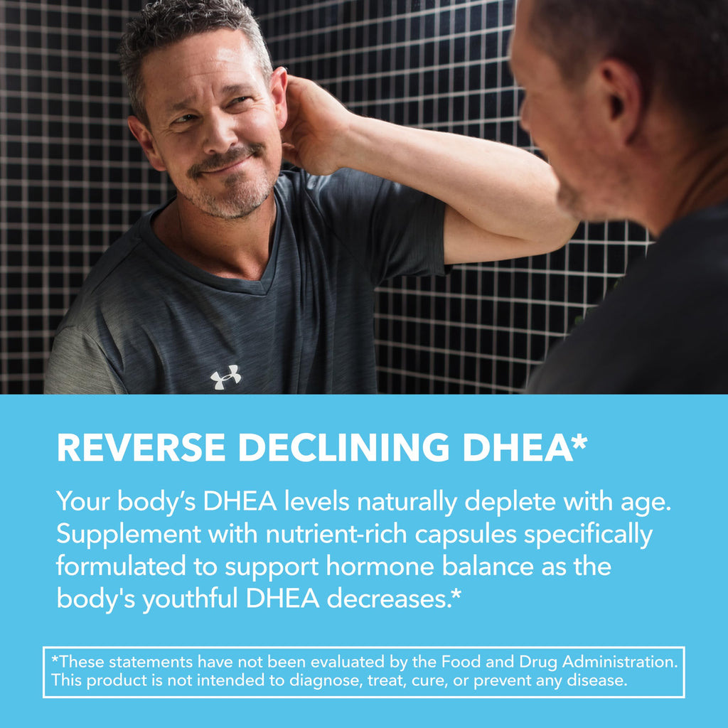 DHEA 50mg Supplement for Hormone Balance - Supports Energy for Men and Women - Dehydroepiandrosterone Capsules for Mood, Aging & Daily Vitality - Non-GMO, Vegan - 60 Capsules, 2-Month Supply