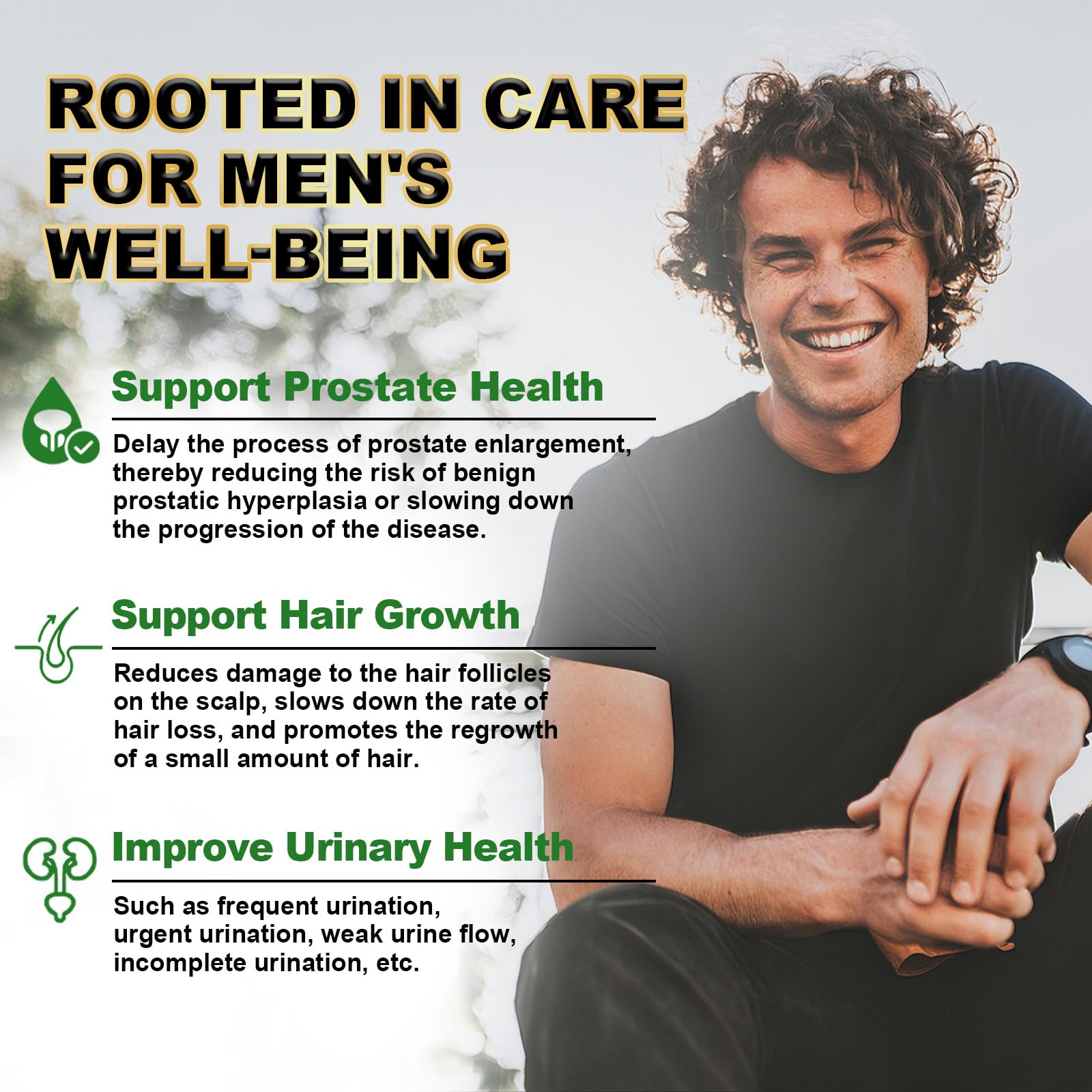 2 Pack Saw Palmetto Gummies for Men – DHT Blocker, Prostate Health & Hair Support, 120ct