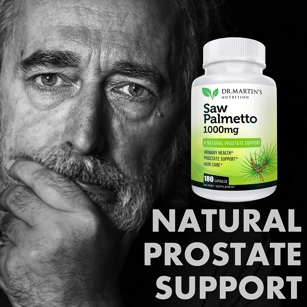 USA Grown Saw Palmetto 180 Caps – Prostate Health & Hair Growth