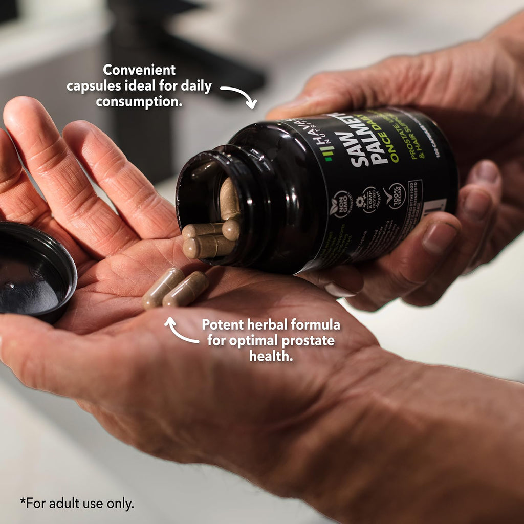 Saw Palmetto for Men Prostate Health - 500mg, 100 Count, Vegan, Non-GMO