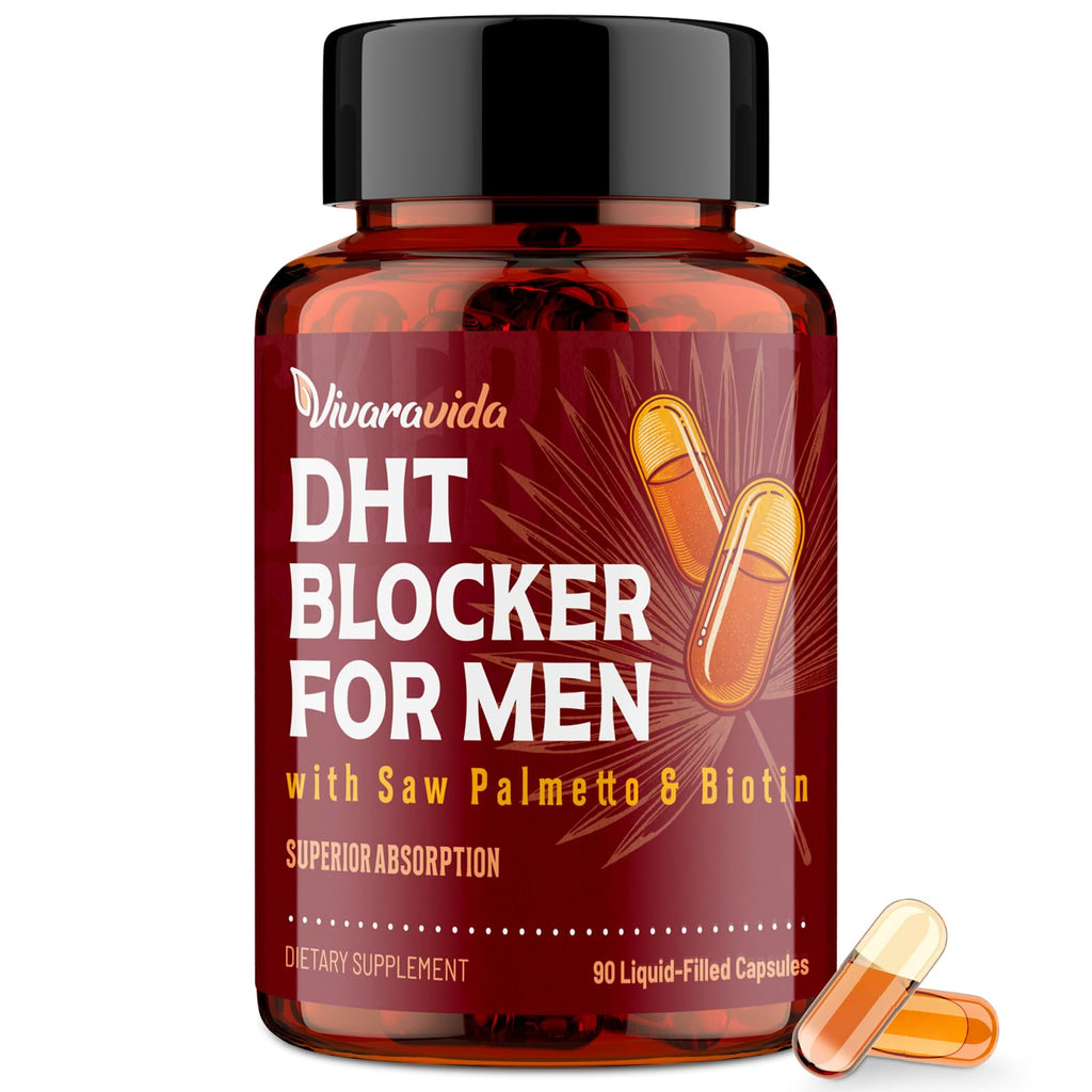 DHT Blocker for Men | Hair Growth Supplement with Saw Palmetto & Biotin | Hair Growth Vitamins