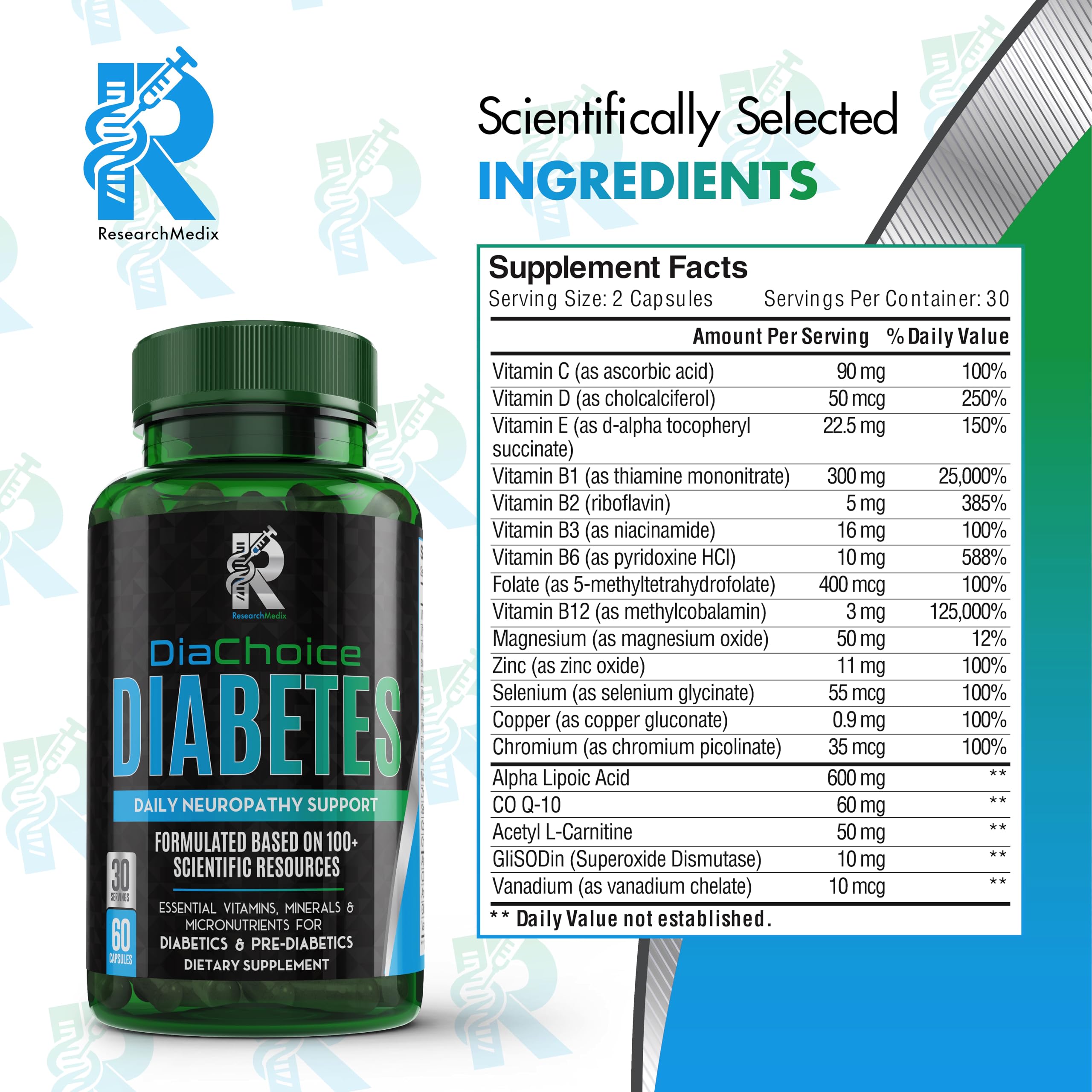 DiaChoice Neuropathy Support with 600 mg Alpha Lipoic Acid – Nerve Health