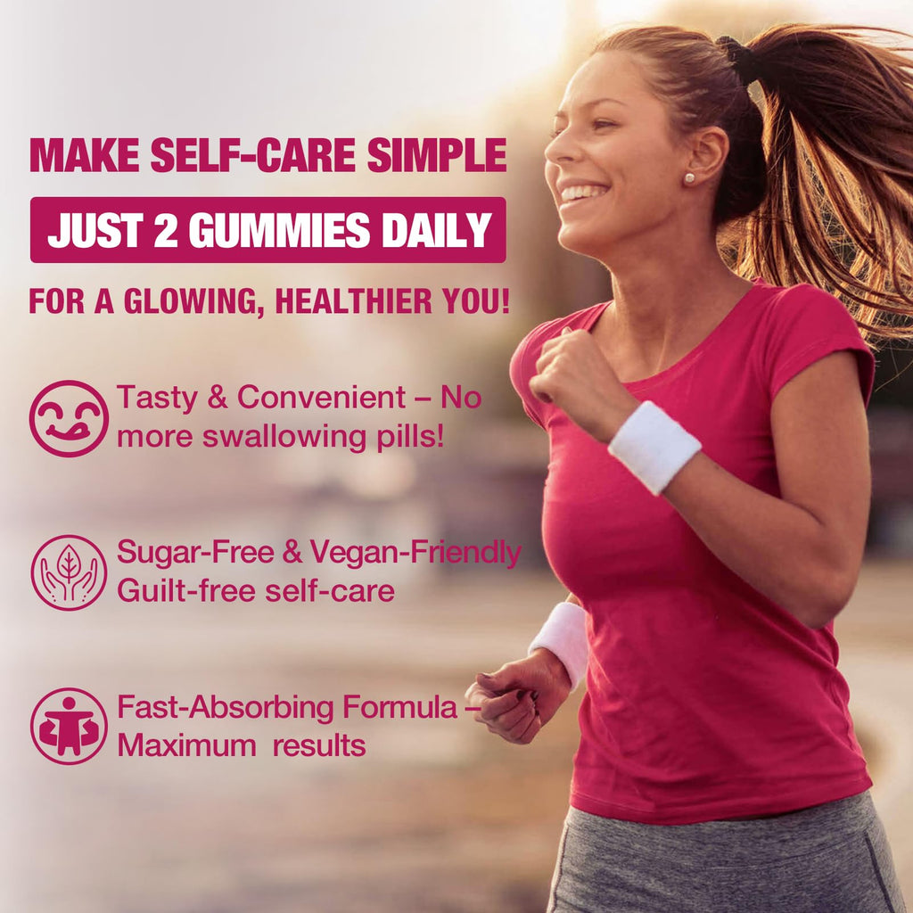 DIAOLAI Sugar-Free Multi Collagen Gummies – 5 Types I-V-X, Biotin & Vitamin C | Strawberry, 120 Gummies