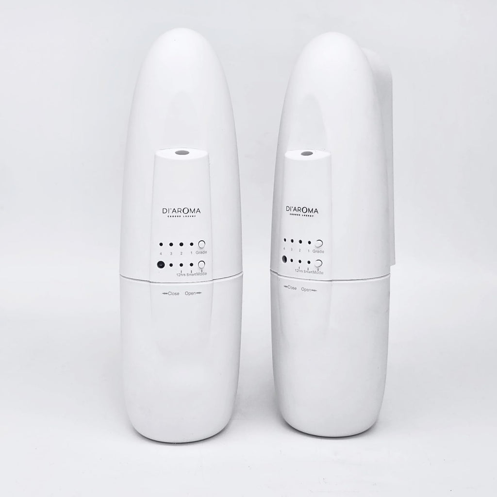 Di'Aroma Plug in Waterless Diffuser, Fragrance Diffuser Essential Oil Diffuser | Nanotechnology | Up to 500 Sq.Ft | Essential Oil Diffuser - Creates Pure, Clean Dry Mist Scent (2 Pack of White)