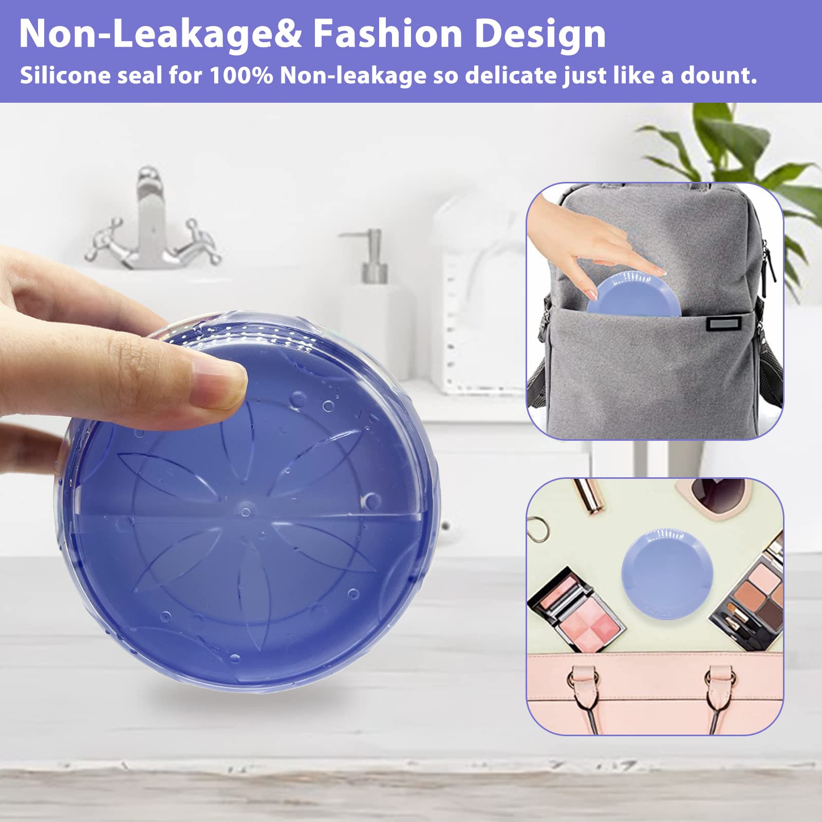 DIDATOOL Denture Box – Leak-Proof Retainer Case, Purple, Portable & Travel-Friendly