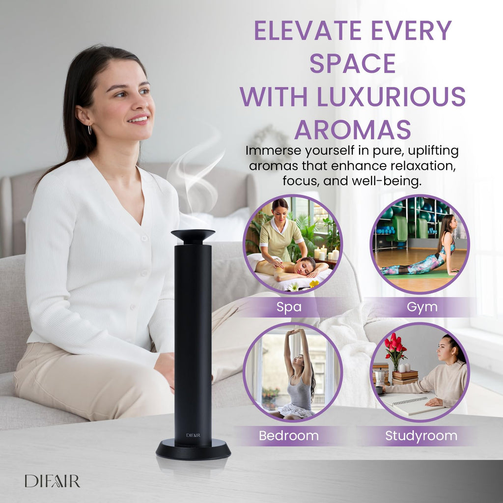 DIFAIR Rechargeable Aroma Diffuser – 10,000 mAh, Hotel Collection for Home & Spa
