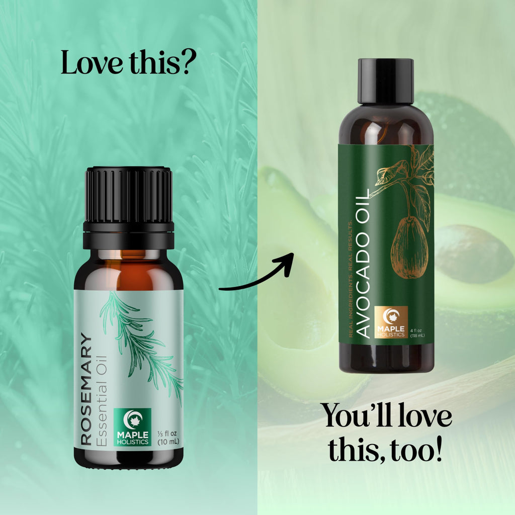 Pure Rosemary Essential Oil for Aromatherapy - Undiluted Rosemary Oil for Hair, Skin & Nails | Maple Holistics